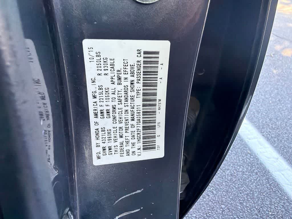 2016 Honda Accord EX