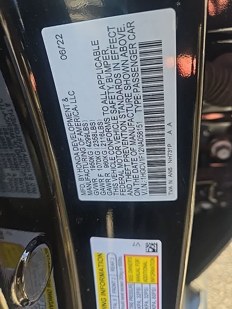 2022 Honda Accord LX