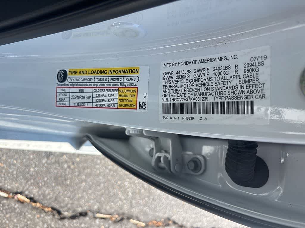 2019 Honda Accord Sedan Sport 2.0T