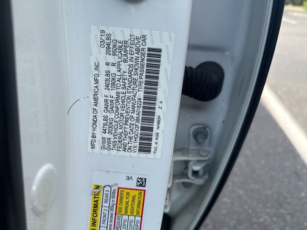 2019 Honda Accord Sedan Sport 2.0T