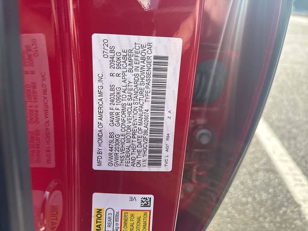 2020 Honda Accord Sedan Sport