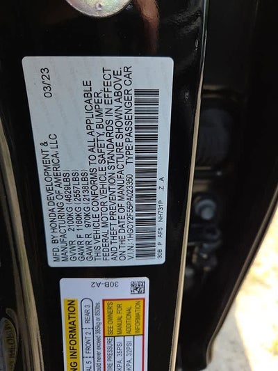 2023 Honda Accord Hybrid Sport