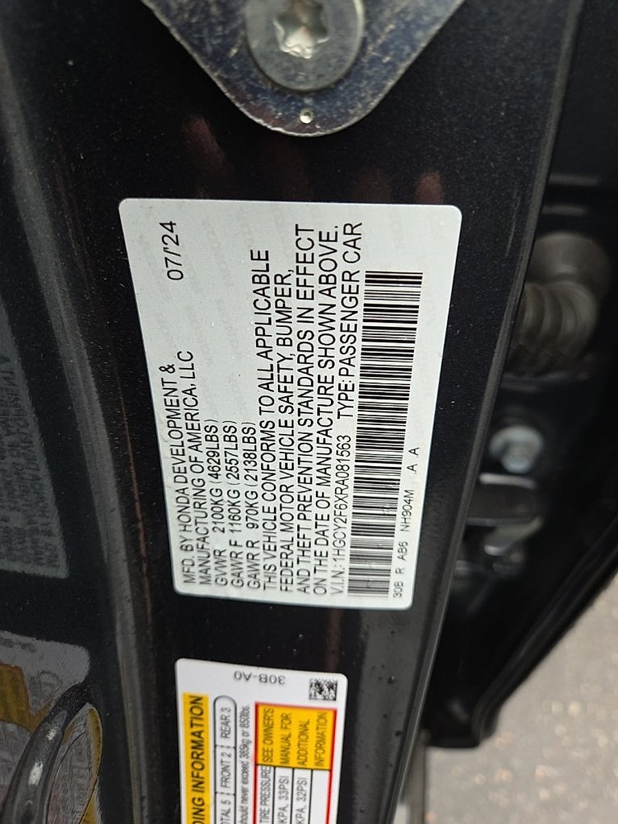 2024 Honda Accord Hybrid EX-L