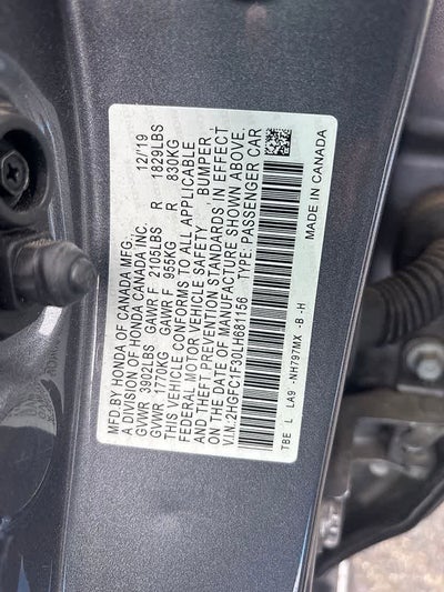 2020 Honda Civic Sedan EX