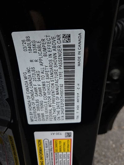 2026 Honda Civic Sport