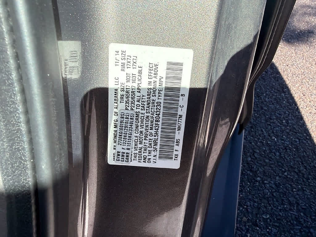 2015 Honda Odyssey EX