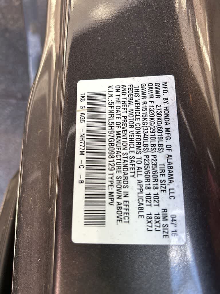2016 Honda Odyssey Touring
