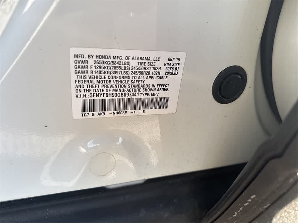 2016 Honda Pilot Touring