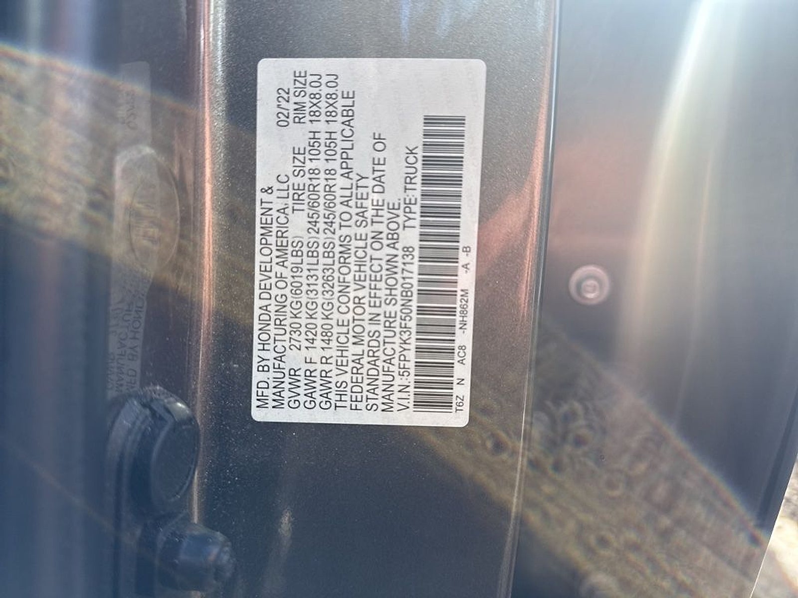 2022 Honda Ridgeline Base