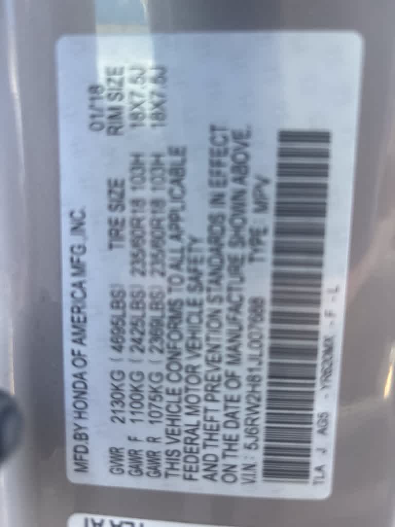 2018 Honda CR-V EX-L
