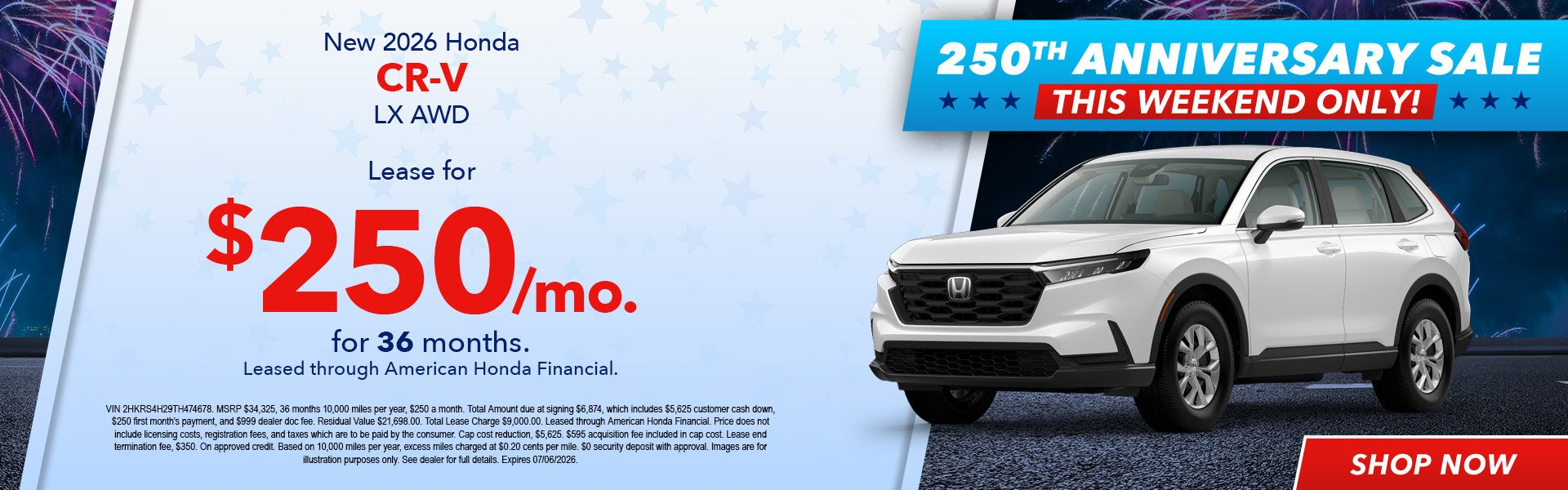 2026 Honda CR-V Lease