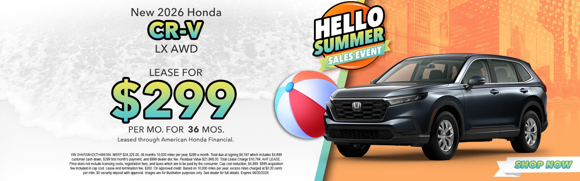 Honda CR-V lease deal